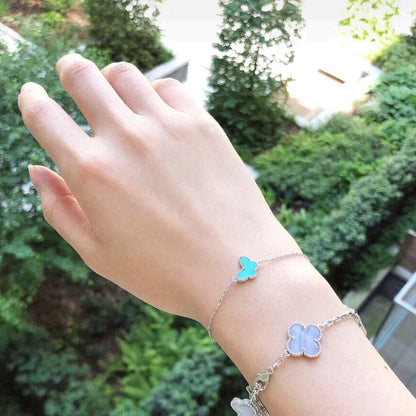 [Aurelle Style]BUTTERFLY TURQUOISE BUTTERFLY BRACELET SILVER