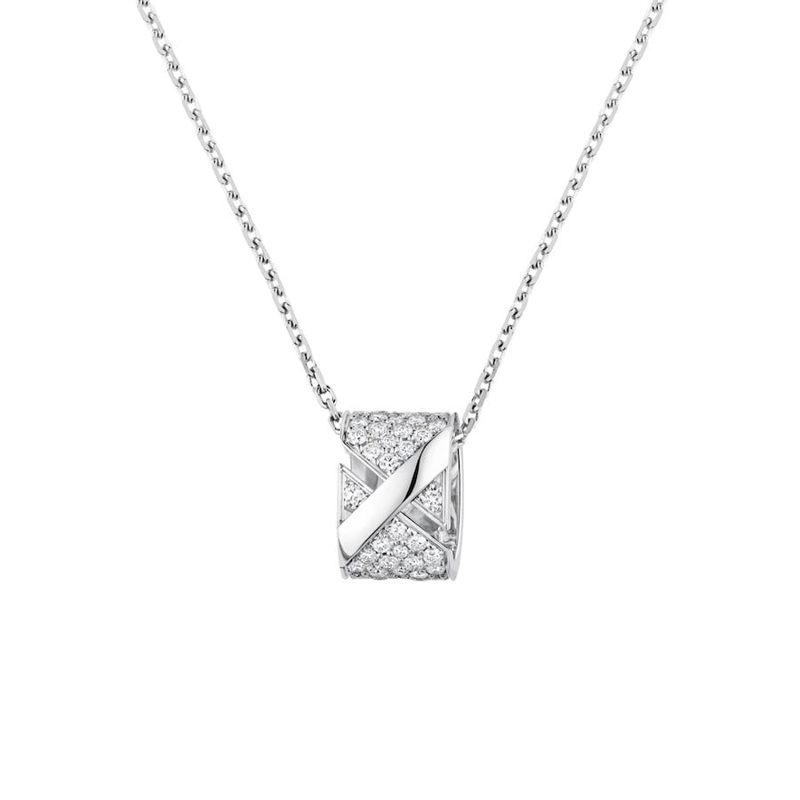 [Aurelle Style]LIENS EVIDENCE DIAMOND PAVED NECKLACE