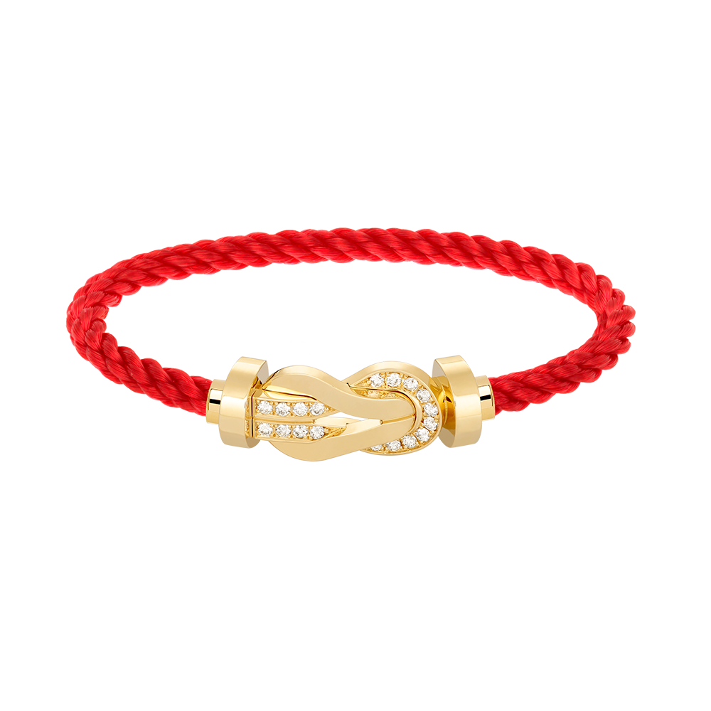 [Aurelle Style]CHANCE LARGE 8 FIGURE BUCKLE HALF DIAMOND BRACELET GOLD