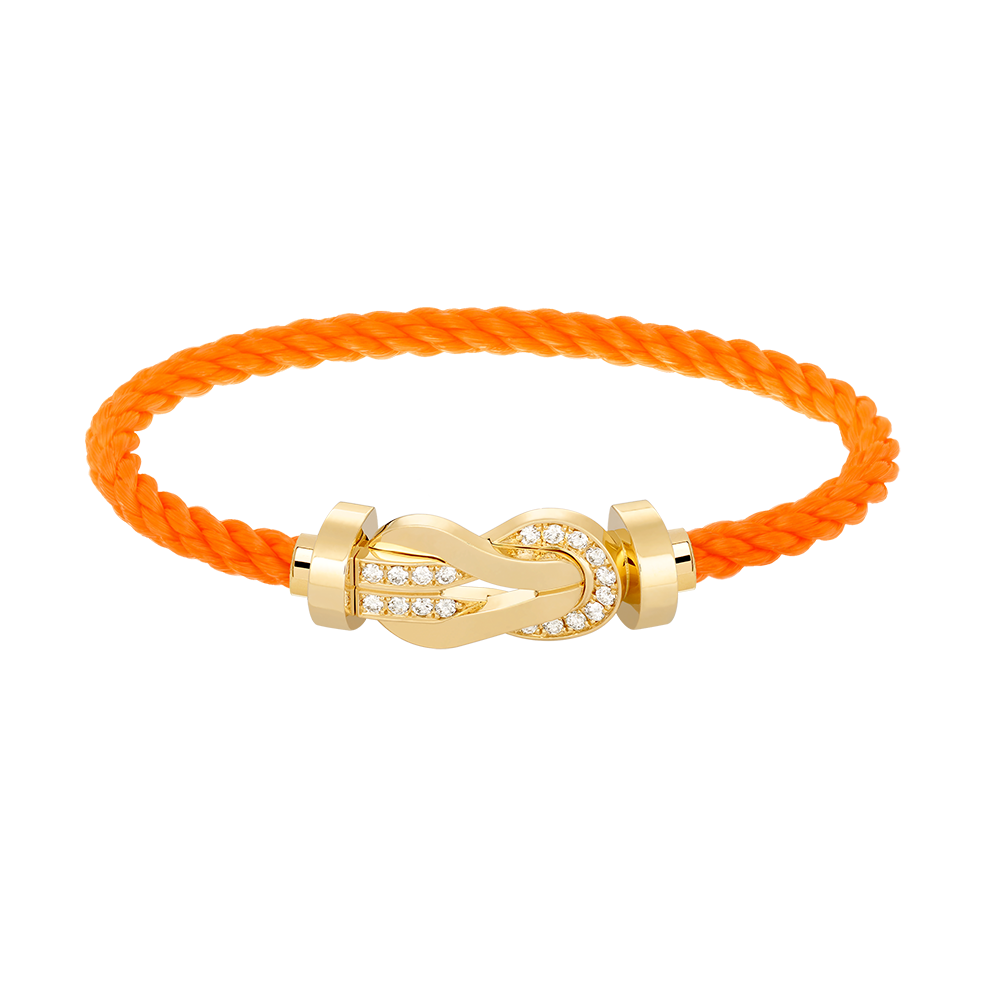 [Aurelle Style]CHANCE LARGE 8 FIGURE BUCKLE HALF DIAMOND BRACELET GOLD
