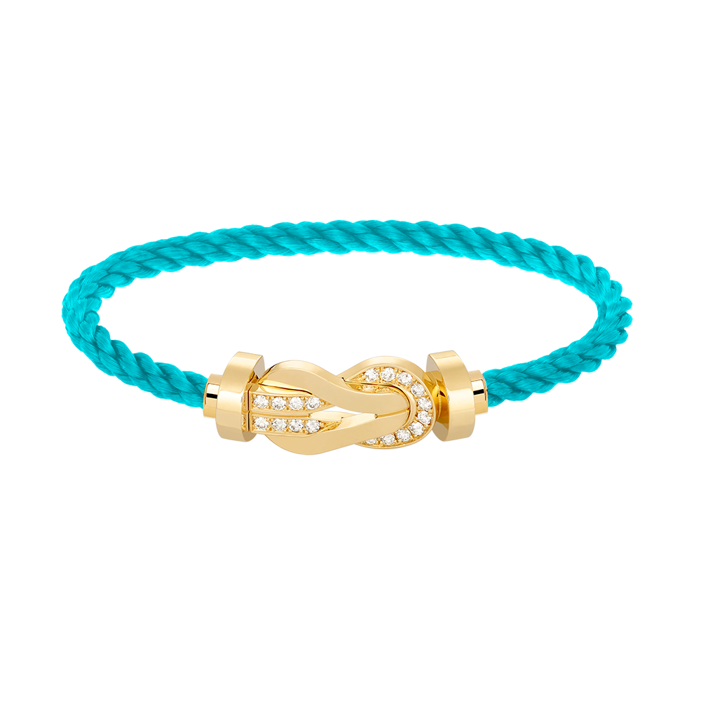 [Aurelle Style]CHANCE LARGE 8 FIGURE BUCKLE HALF DIAMOND BRACELET GOLD