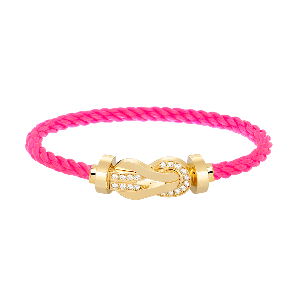 [Aurelle Style]CHANCE LARGE 8 FIGURE BUCKLE HALF DIAMOND BRACELET GOLD