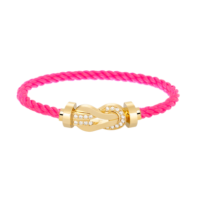 [Aurelle Style]CHANCE LARGE 8 FIGURE BUCKLE HALF DIAMOND BRACELET GOLD