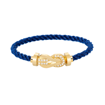 [Aurelle Style]CHANCE LARGE 8 FIGURE BUCKLE HALF DIAMOND BRACELET GOLD