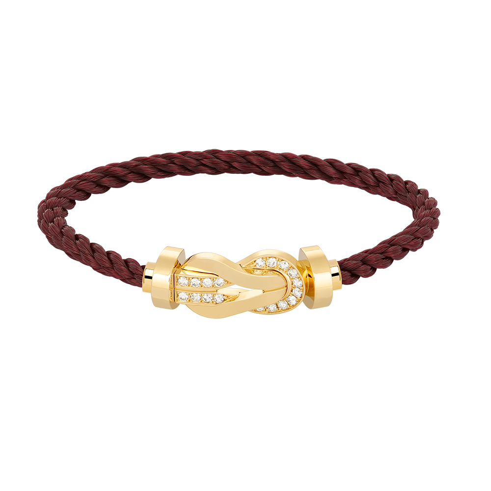 [Aurelle Style]CHANCE LARGE 8 FIGURE BUCKLE HALF DIAMOND BRACELET GOLD