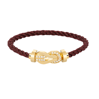 [Aurelle Style]CHANCE LARGE 8 FIGURE BUCKLE HALF DIAMOND BRACELET GOLD