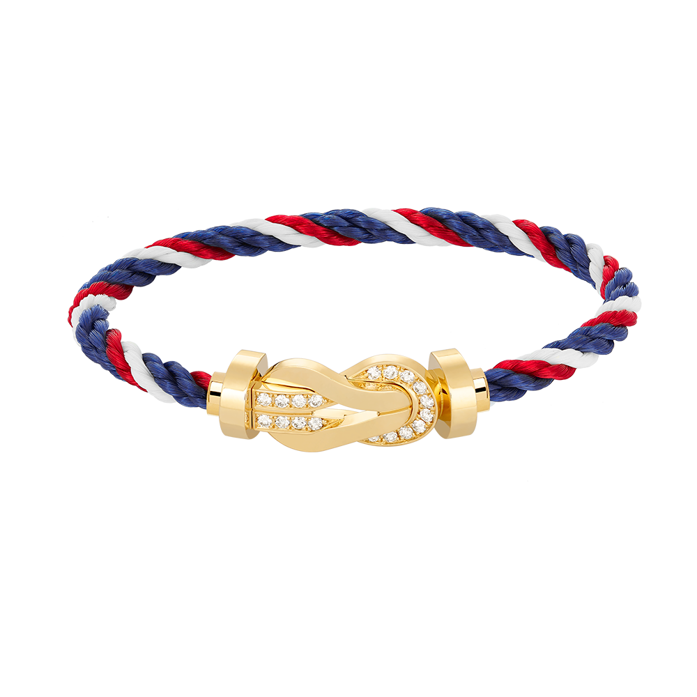 [Aurelle Style]CHANCE LARGE 8 FIGURE BUCKLE HALF DIAMOND BRACELET GOLD