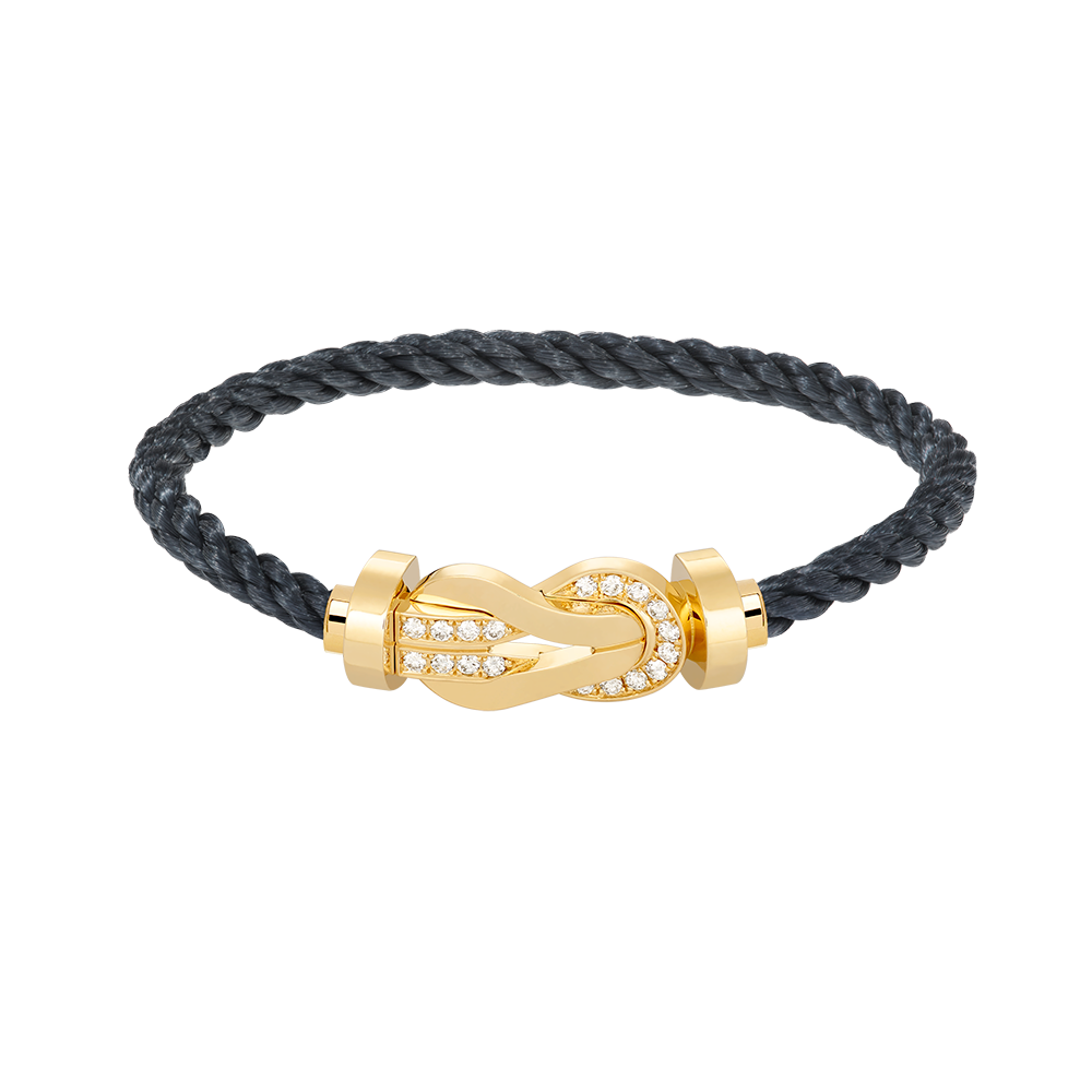 [Aurelle Style]CHANCE LARGE 8 FIGURE BUCKLE HALF DIAMOND BRACELET GOLD