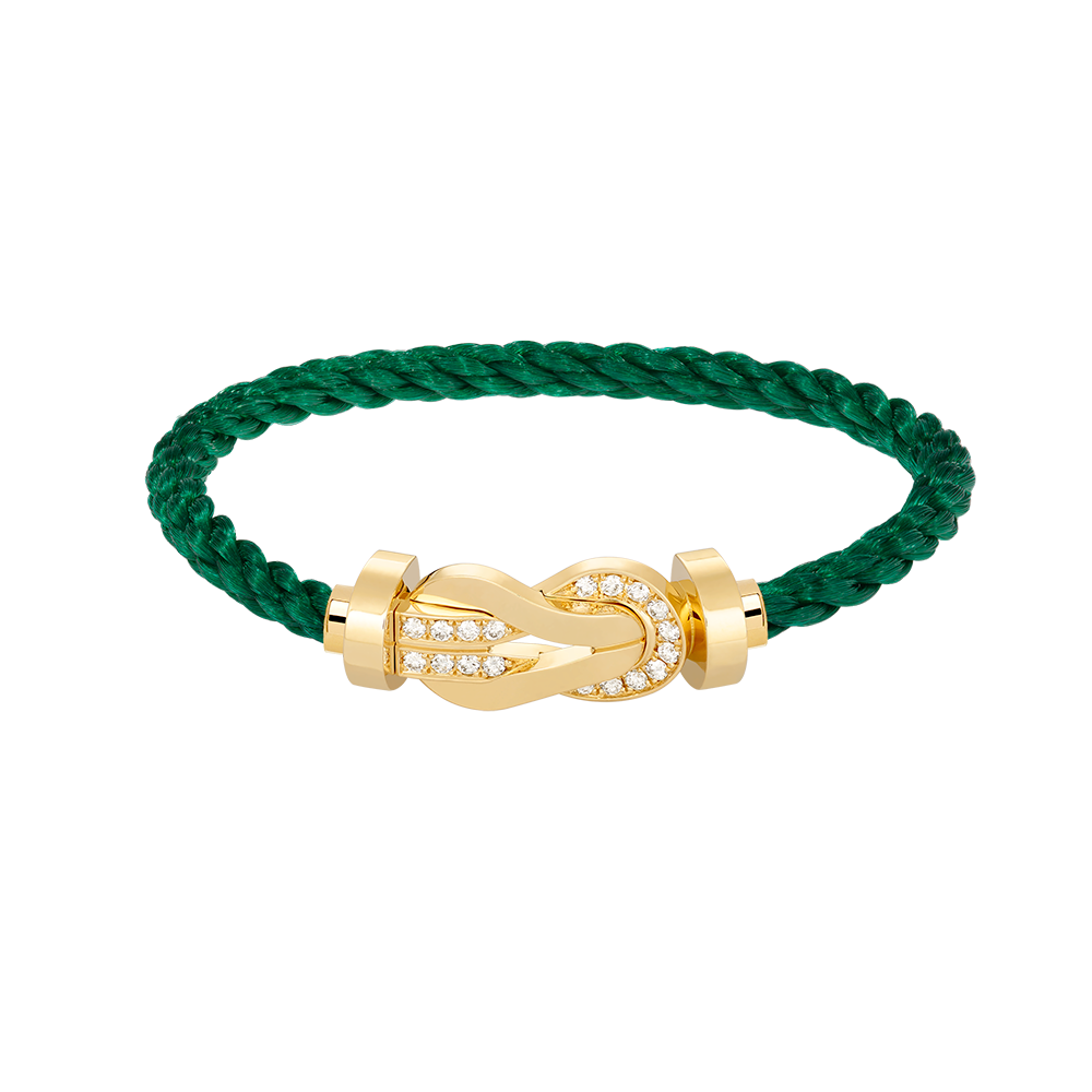 [Aurelle Style]CHANCE LARGE 8 FIGURE BUCKLE HALF DIAMOND BRACELET GOLD