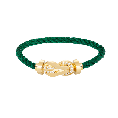 [Aurelle Style]CHANCE LARGE 8 FIGURE BUCKLE HALF DIAMOND BRACELET GOLD