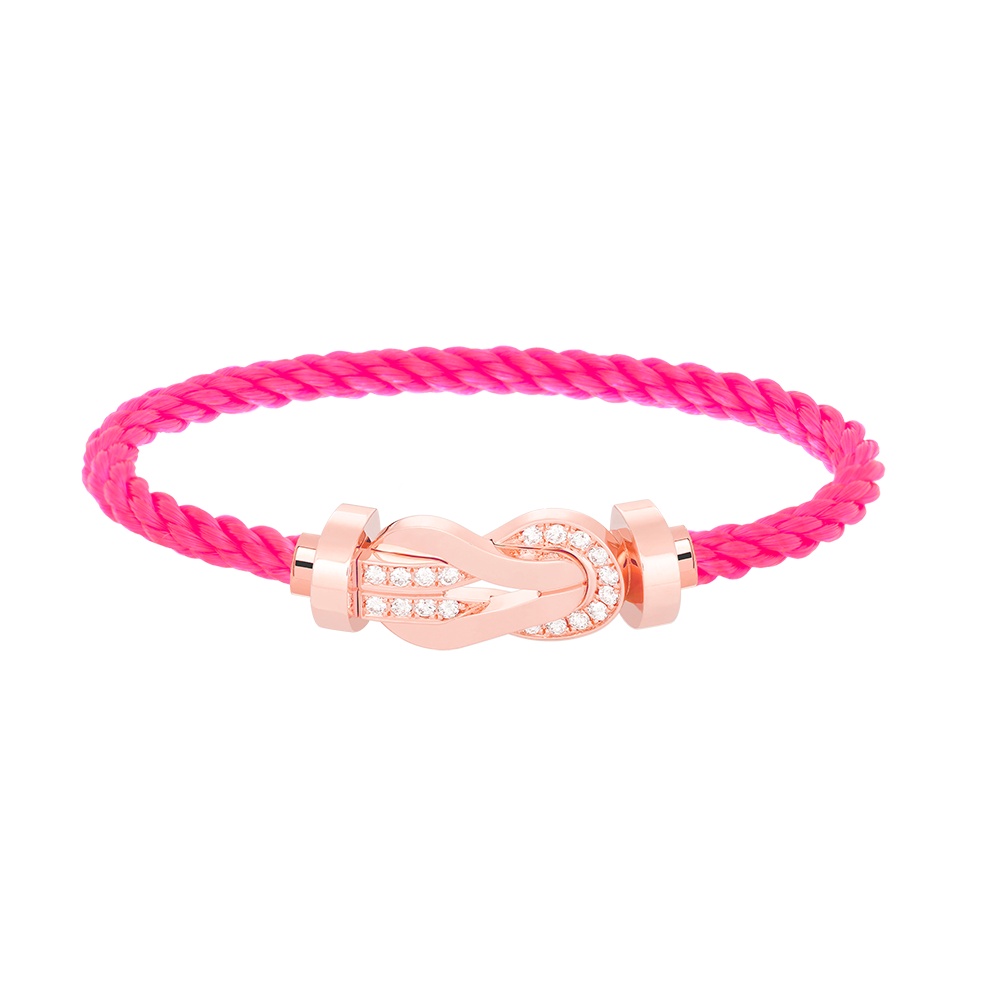 [Aurelle Style]CHANCE LARGE 8 FIGURE BUCKLE HALF DIAMOND BRACELET ROSE GOLD