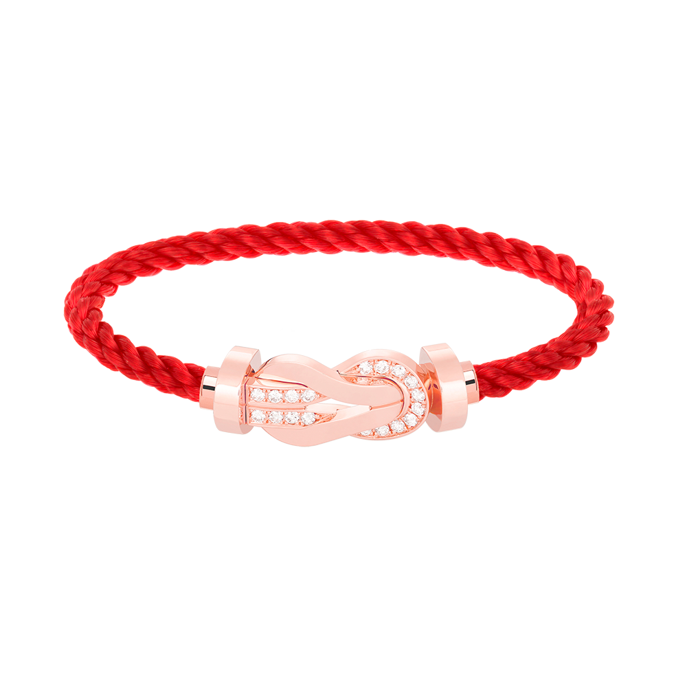 [Aurelle Style]CHANCE LARGE 8 FIGURE BUCKLE HALF DIAMOND BRACELET ROSE GOLD
