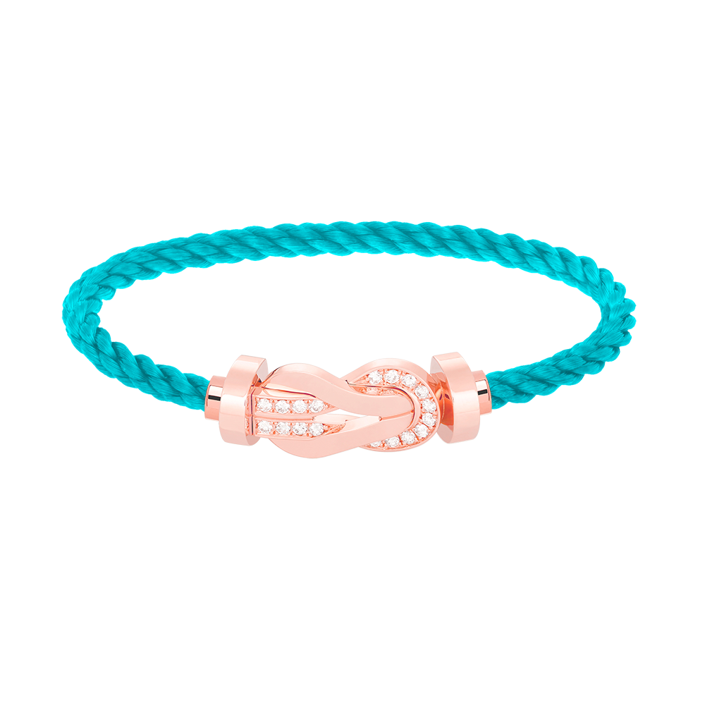 [Aurelle Style]CHANCE LARGE 8 FIGURE BUCKLE HALF DIAMOND BRACELET ROSE GOLD