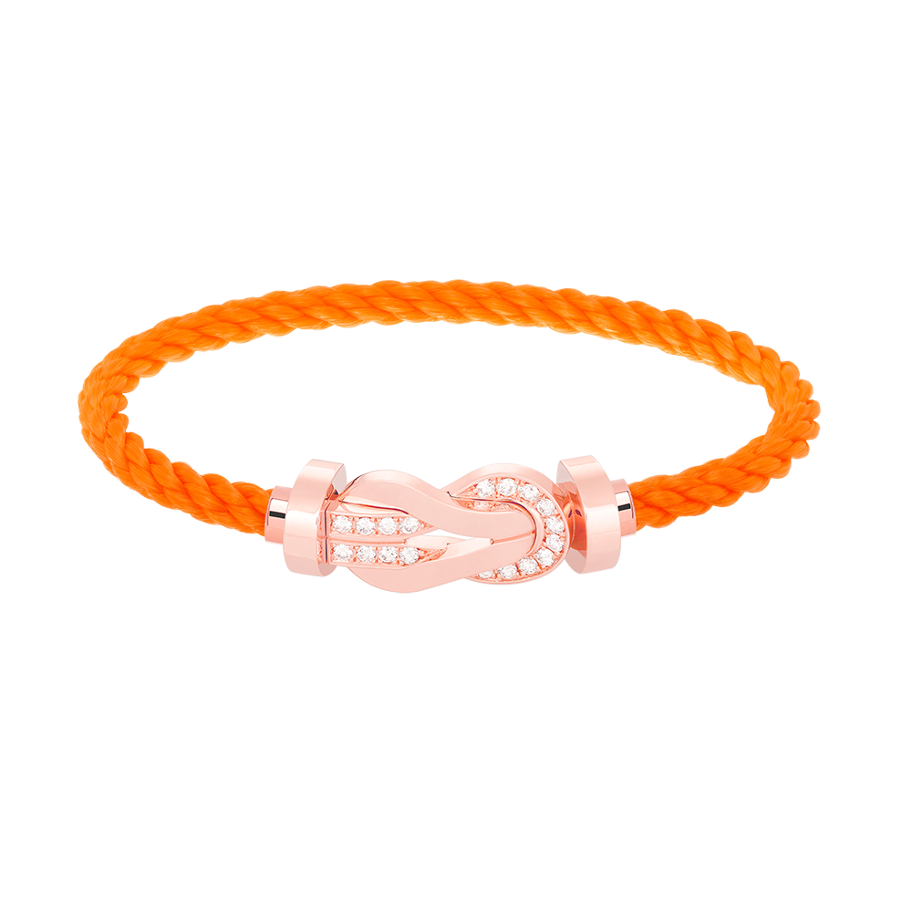 [Aurelle Style]CHANCE LARGE 8 FIGURE BUCKLE HALF DIAMOND BRACELET ROSE GOLD