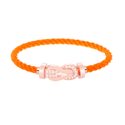 [Aurelle Style]CHANCE LARGE 8 FIGURE BUCKLE HALF DIAMOND BRACELET ROSE GOLD