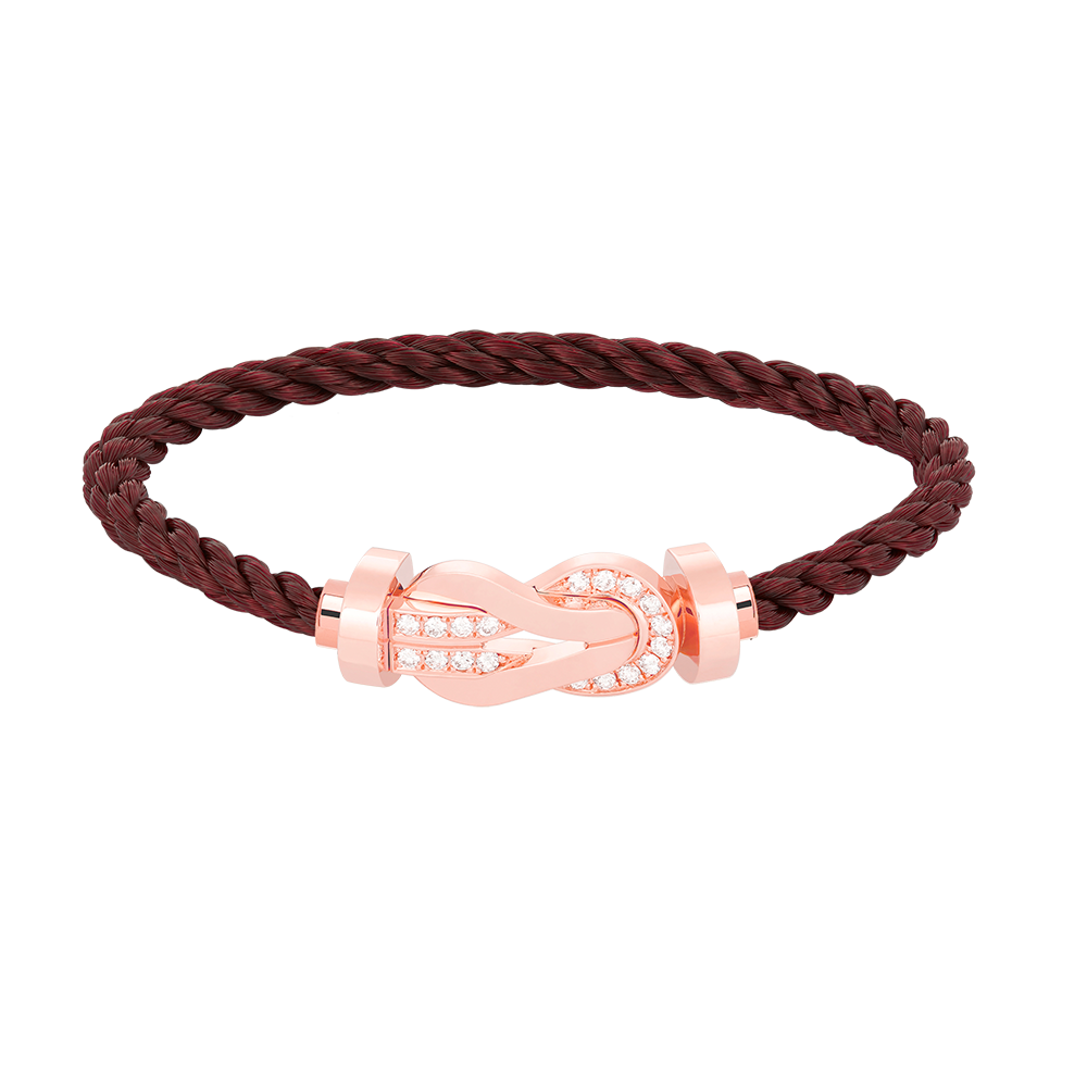 [Aurelle Style]CHANCE LARGE 8 FIGURE BUCKLE HALF DIAMOND BRACELET ROSE GOLD