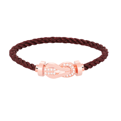 [Aurelle Style]CHANCE LARGE 8 FIGURE BUCKLE HALF DIAMOND BRACELET ROSE GOLD
