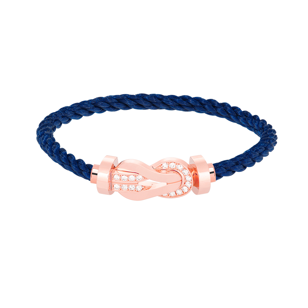 [Aurelle Style]CHANCE LARGE 8 FIGURE BUCKLE HALF DIAMOND BRACELET ROSE GOLD