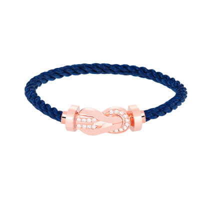 [Aurelle Style]CHANCE LARGE 8 FIGURE BUCKLE HALF DIAMOND BRACELET ROSE GOLD