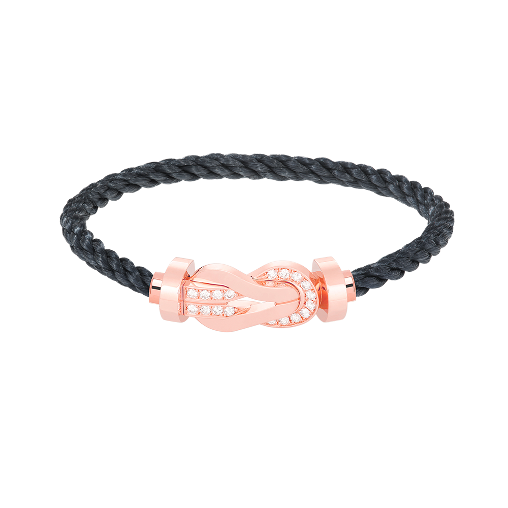 [Aurelle Style]CHANCE LARGE 8 FIGURE BUCKLE HALF DIAMOND BRACELET ROSE GOLD