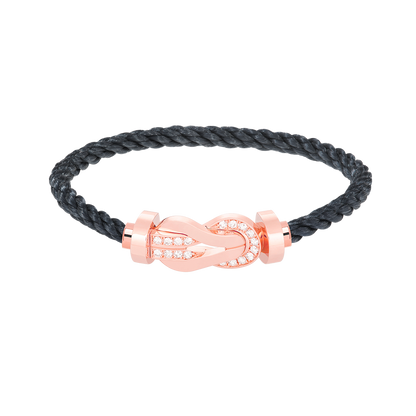 [Aurelle Style]CHANCE LARGE 8 FIGURE BUCKLE HALF DIAMOND BRACELET ROSE GOLD