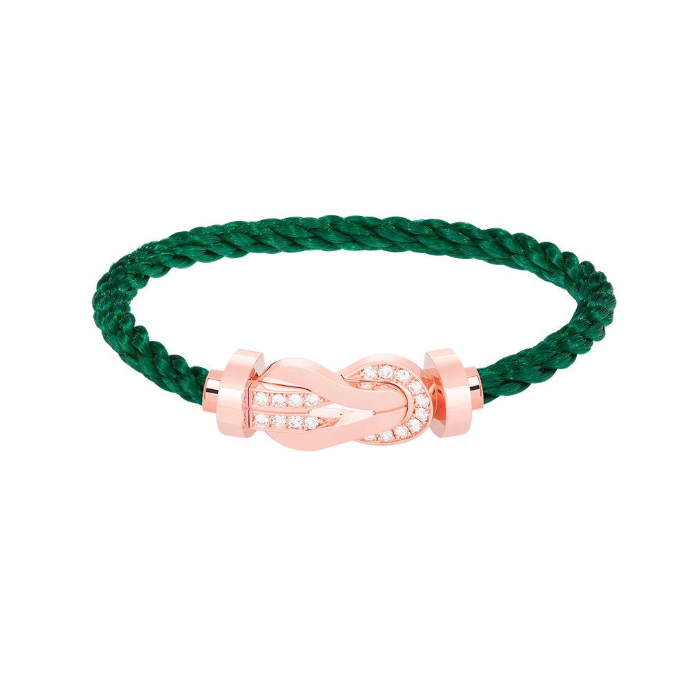 [Aurelle Style]CHANCE LARGE 8 FIGURE BUCKLE HALF DIAMOND BRACELET ROSE GOLD