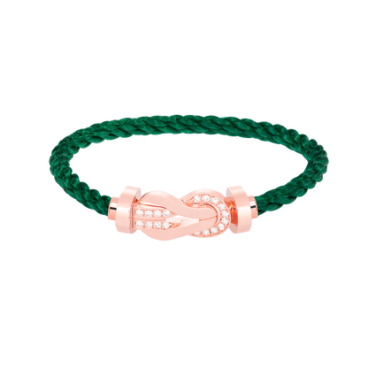 [Aurelle Style]CHANCE LARGE 8 FIGURE BUCKLE HALF DIAMOND BRACELET ROSE GOLD