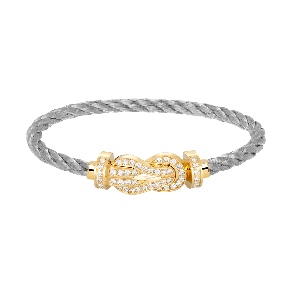 [Aurelle Style]CHANCE LARGE 8 FIGURE BUCKLE FULLDIAMOND BRACELET GOLD