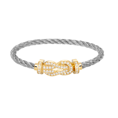 [Aurelle Style]CHANCE LARGE 8 FIGURE BUCKLE FULLDIAMOND BRACELET GOLD