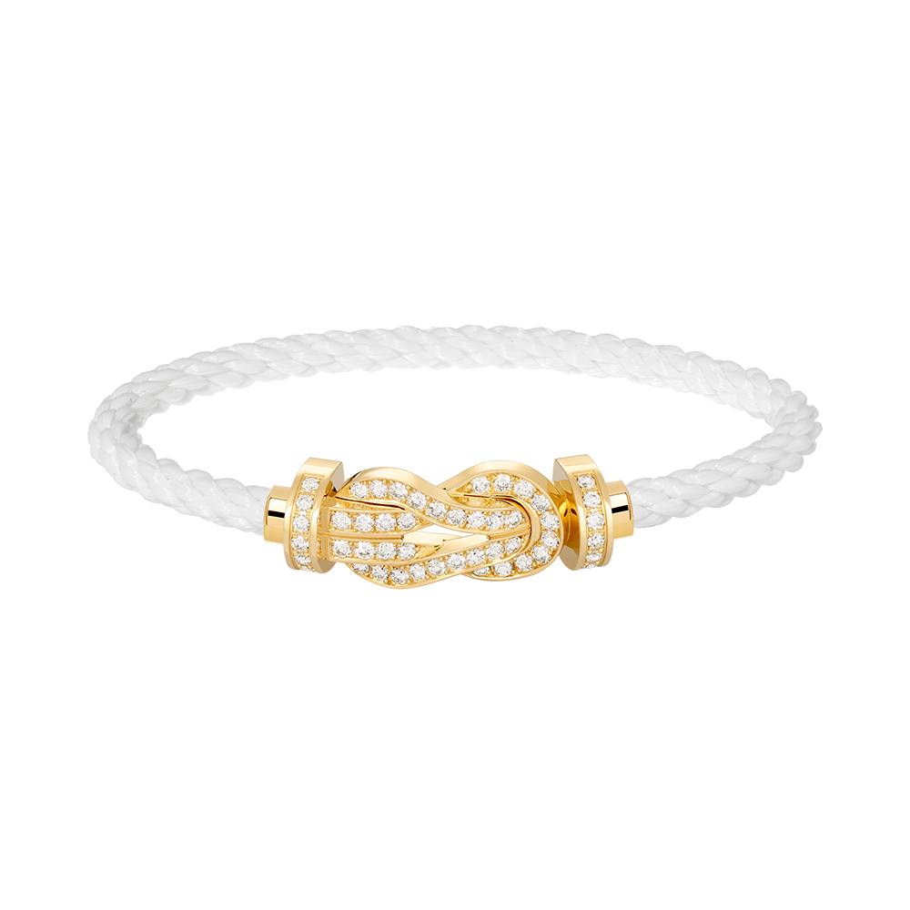 [Aurelle Style]CHANCE LARGE 8 FIGURE BUCKLE FULLDIAMOND BRACELET GOLD