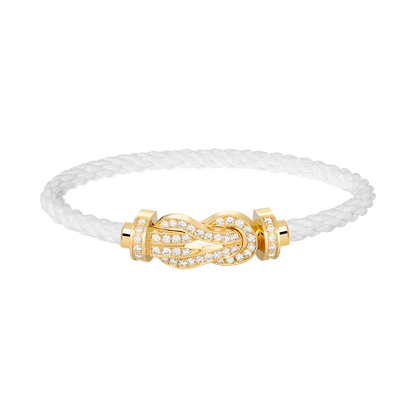 [Aurelle Style]CHANCE LARGE 8 FIGURE BUCKLE FULLDIAMOND BRACELET GOLD