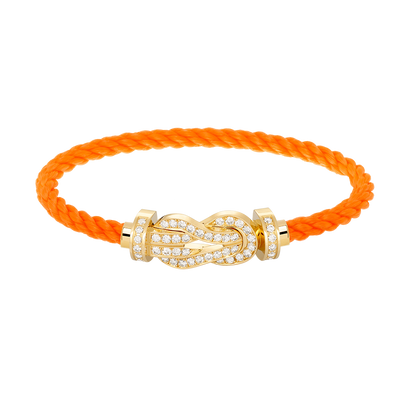 [Aurelle Style]CHANCE LARGE 8 FIGURE BUCKLE FULLDIAMOND BRACELET GOLD