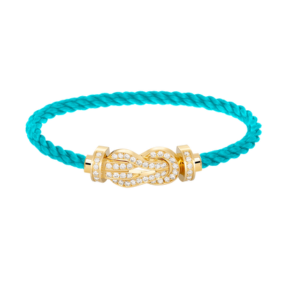 [Aurelle Style]CHANCE LARGE 8 FIGURE BUCKLE FULLDIAMOND BRACELET GOLD