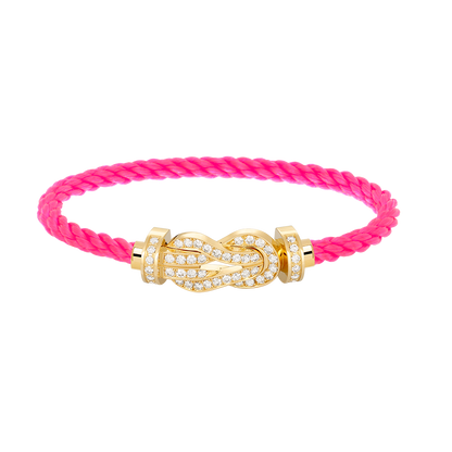 [Aurelle Style]CHANCE LARGE 8 FIGURE BUCKLE FULLDIAMOND BRACELET GOLD