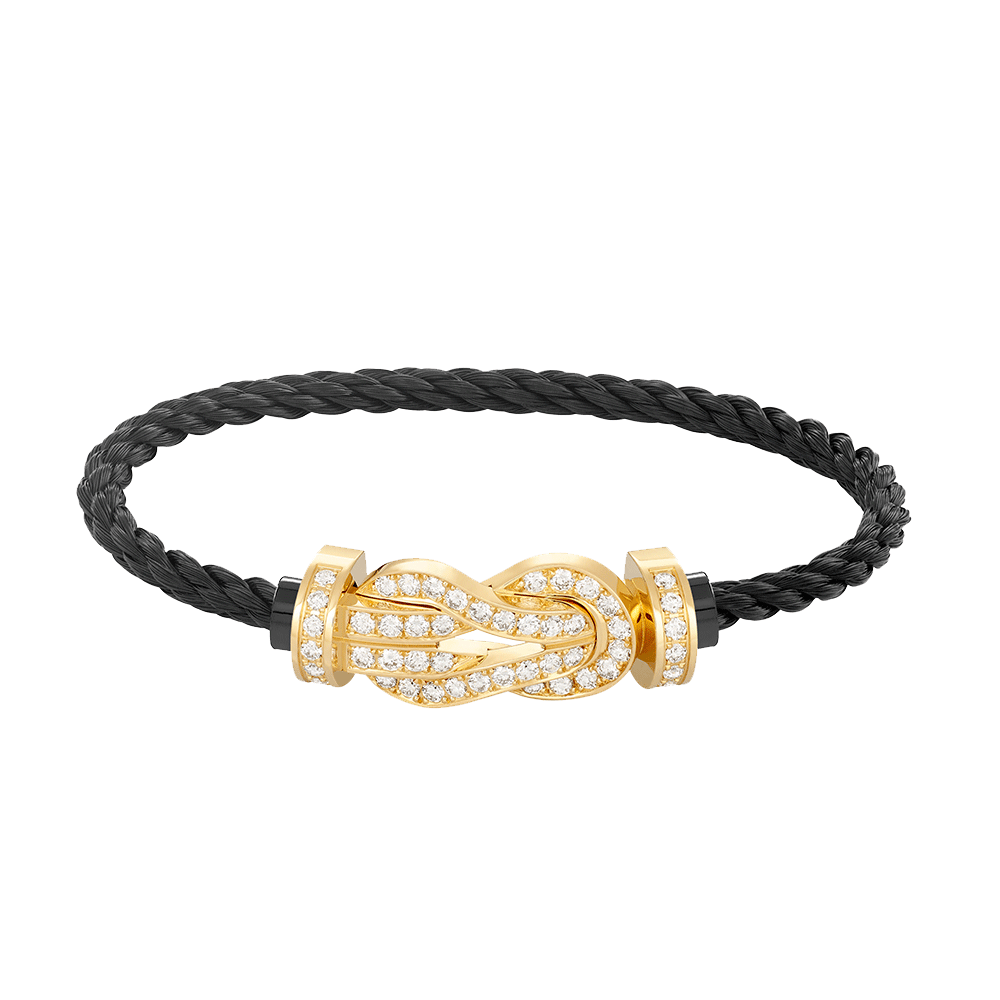 [Aurelle Style]CHANCE LARGE 8 FIGURE BUCKLE FULLDIAMOND BRACELET GOLD