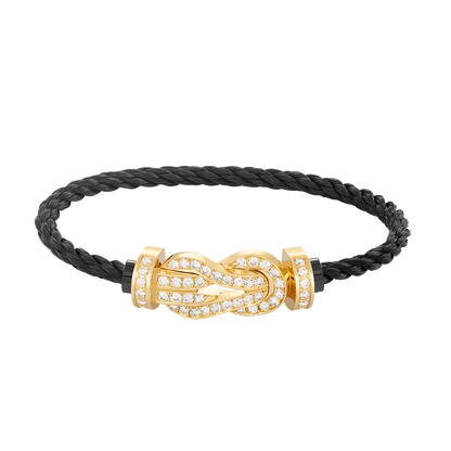 [Aurelle Style]CHANCE LARGE 8 FIGURE BUCKLE FULLDIAMOND BRACELET GOLD