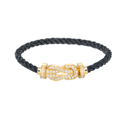 [Aurelle Style]CHANCE LARGE 8 FIGURE BUCKLE FULLDIAMOND BRACELET GOLD