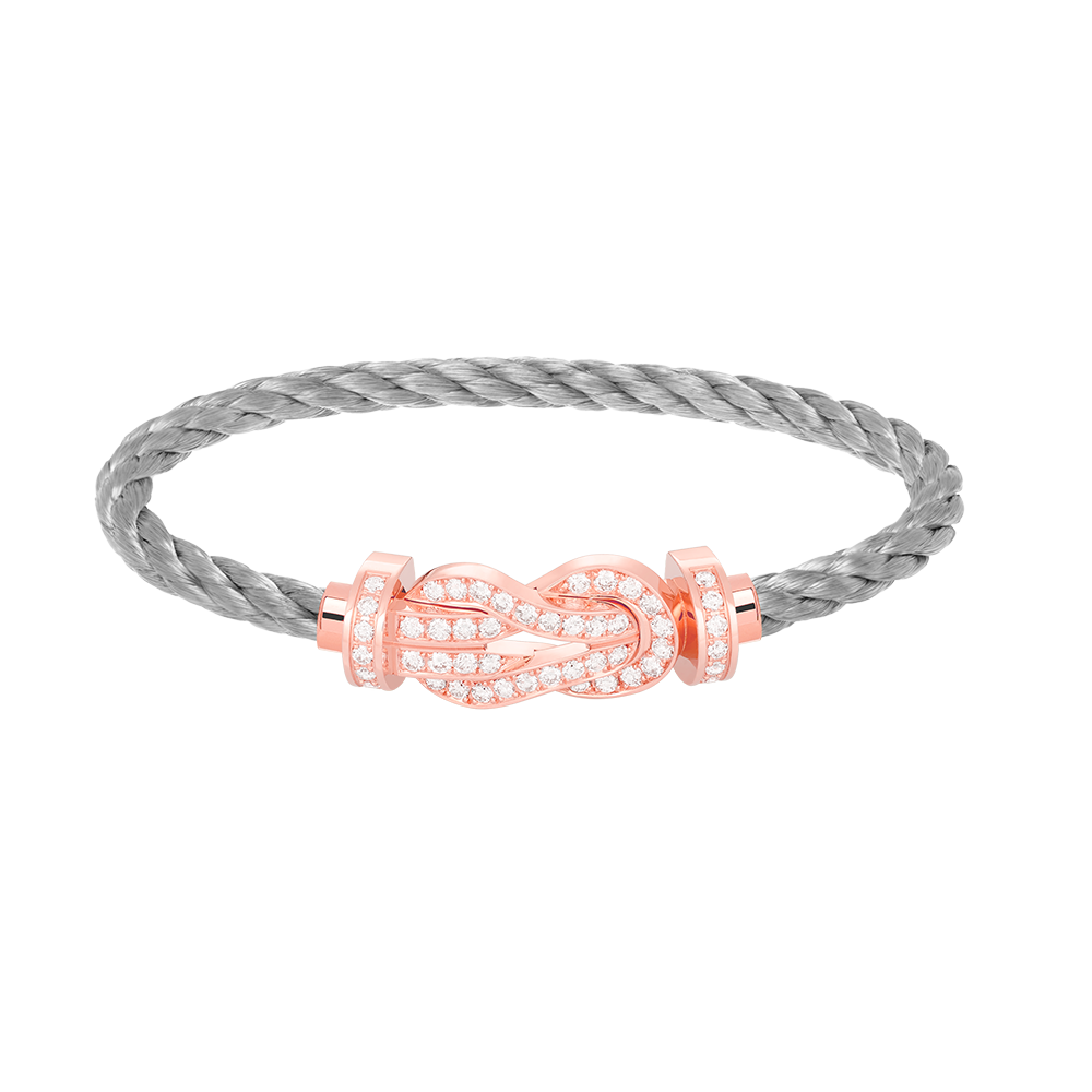[Aurelle Style]CHANCE LARGE 8 FIGURE BUCKLE FULL DIAMOND BRACELET ROSE GOLD
