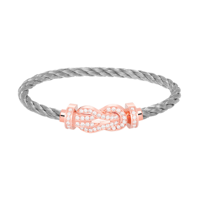 [Aurelle Style]CHANCE LARGE 8 FIGURE BUCKLE FULL DIAMOND BRACELET ROSE GOLD