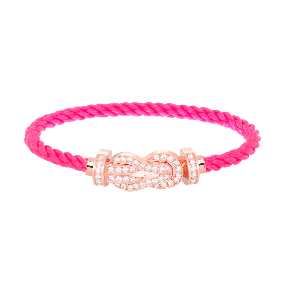 [Aurelle Style]CHANCE LARGE 8 FIGURE BUCKLE FULL DIAMOND BRACELET ROSE GOLD