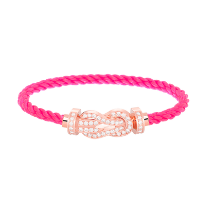 [Aurelle Style]CHANCE LARGE 8 FIGURE BUCKLE FULL DIAMOND BRACELET ROSE GOLD