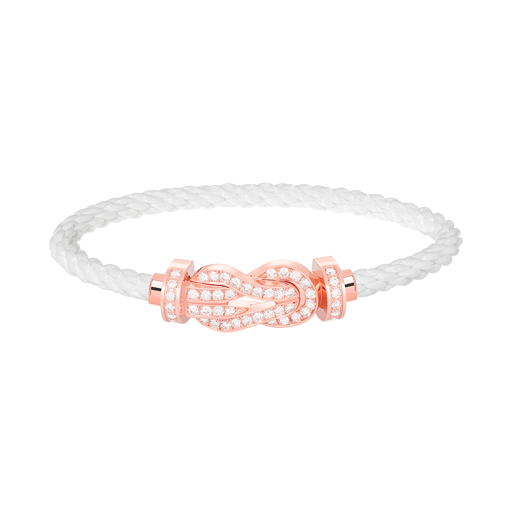 [Aurelle Style]CHANCE LARGE 8 FIGURE BUCKLE FULL DIAMOND BRACELET ROSE GOLD