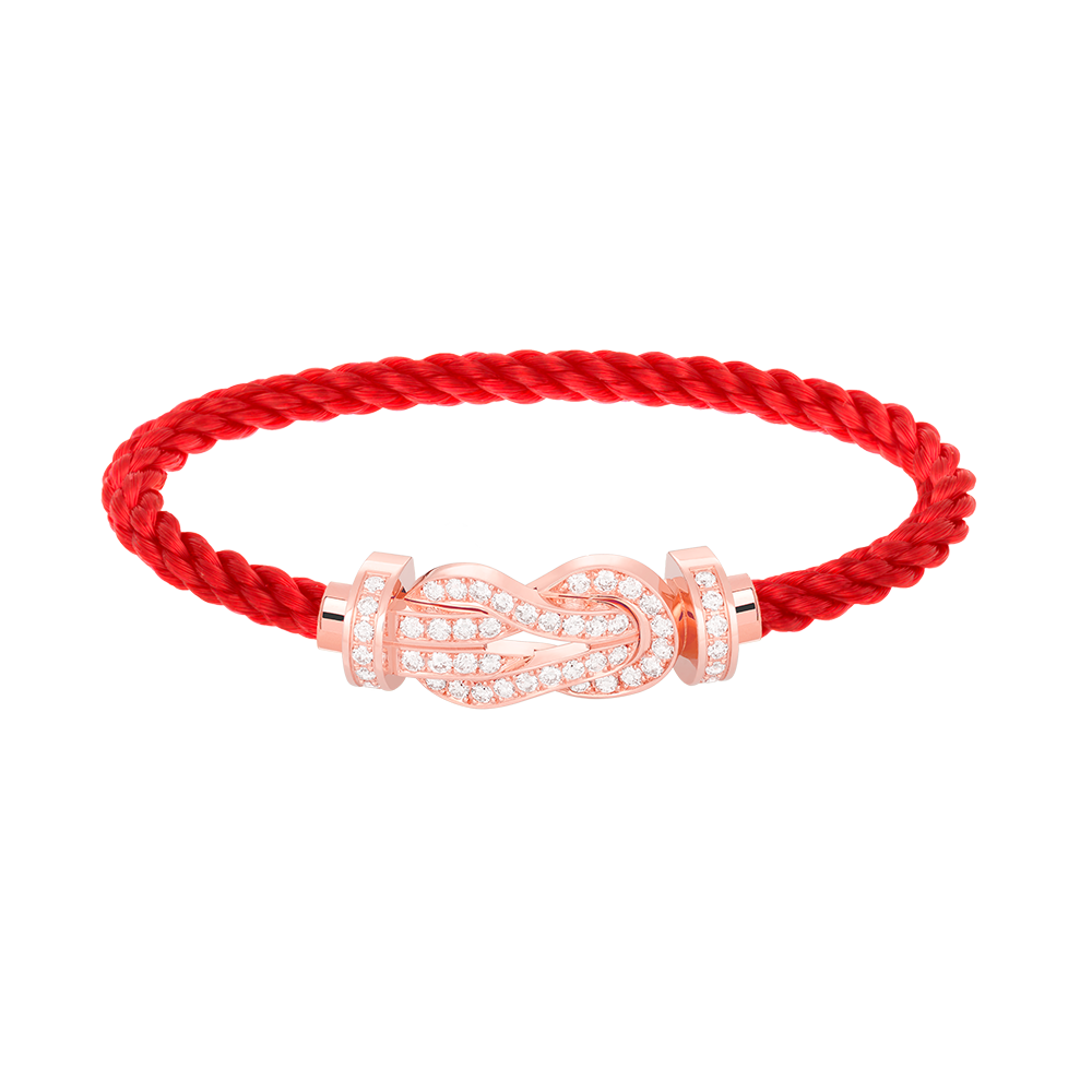 [Aurelle Style]CHANCE LARGE 8 FIGURE BUCKLE FULL DIAMOND BRACELET ROSE GOLD