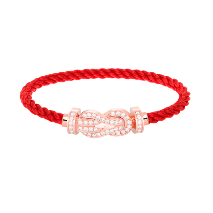 [Aurelle Style]CHANCE LARGE 8 FIGURE BUCKLE FULL DIAMOND BRACELET ROSE GOLD