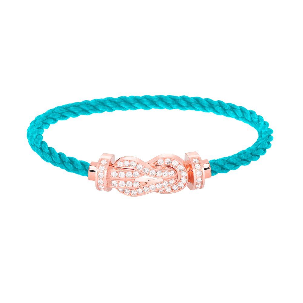 [Aurelle Style]CHANCE LARGE 8 FIGURE BUCKLE FULL DIAMOND BRACELET ROSE GOLD