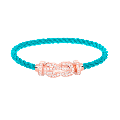 [Aurelle Style]CHANCE LARGE 8 FIGURE BUCKLE FULL DIAMOND BRACELET ROSE GOLD