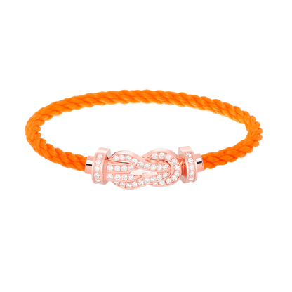 [Aurelle Style]CHANCE LARGE 8 FIGURE BUCKLE FULL DIAMOND BRACELET ROSE GOLD
