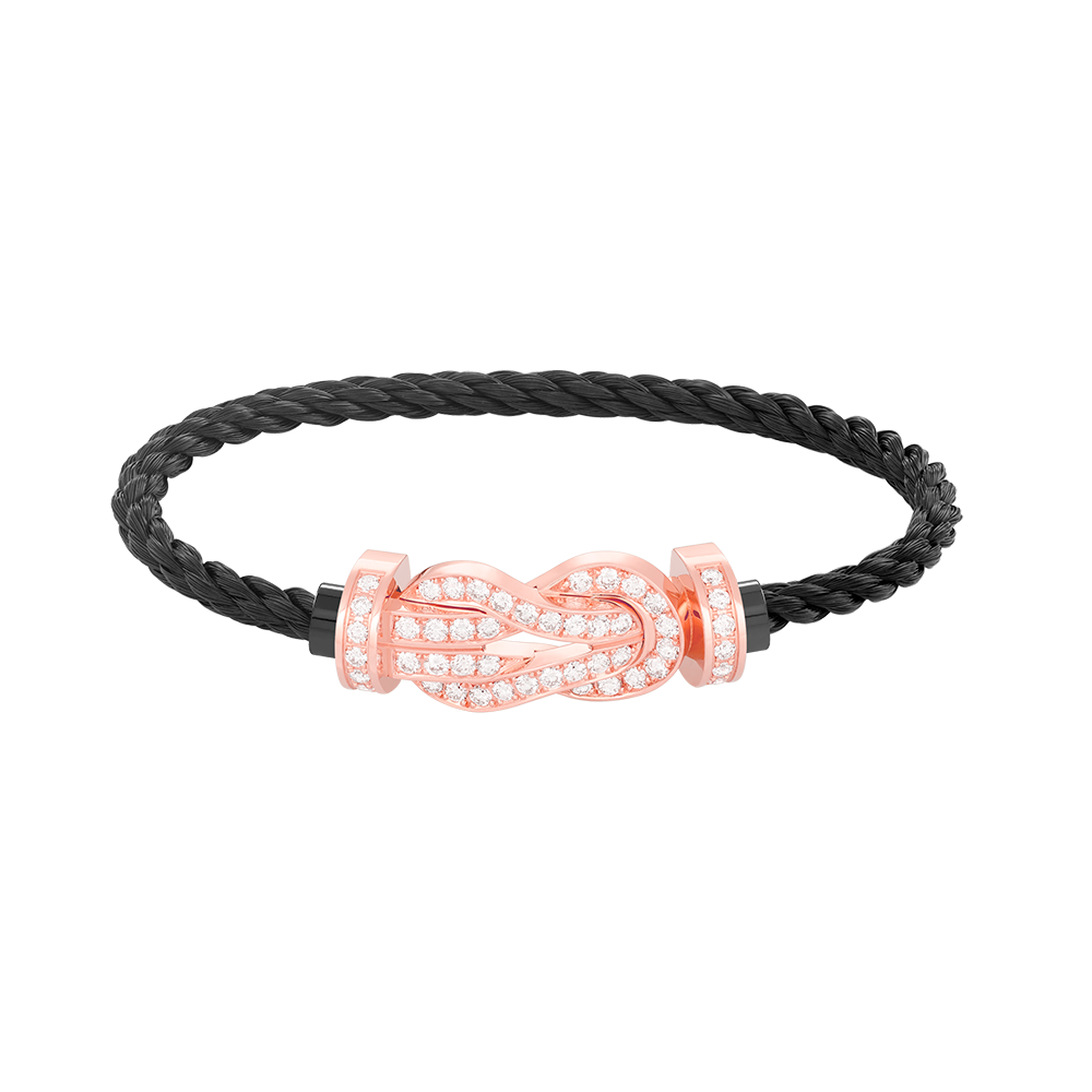 [Aurelle Style]CHANCE LARGE 8 FIGURE BUCKLE FULL DIAMOND BRACELET ROSE GOLD