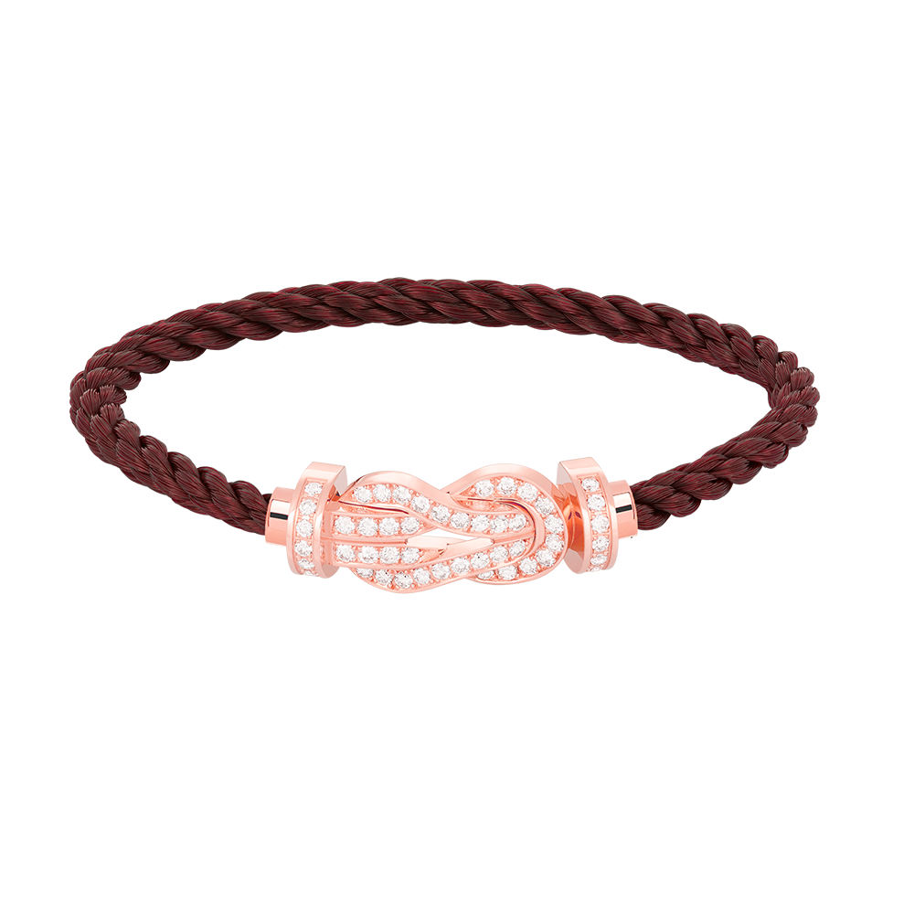 [Aurelle Style]CHANCE LARGE 8 FIGURE BUCKLE FULL DIAMOND BRACELET ROSE GOLD