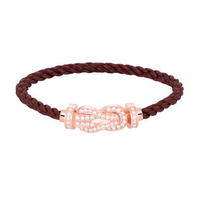 [Aurelle Style]CHANCE LARGE 8 FIGURE BUCKLE FULL DIAMOND BRACELET ROSE GOLD